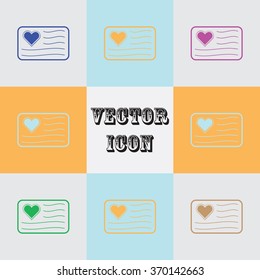 Love letter - Valentine's Day vector icon