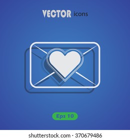 Love letter - Valentine's Day vector icon