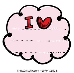 Fondo vectorial de la carta de amor, marco