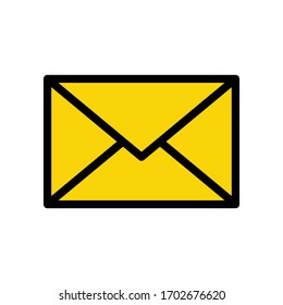love letter vector flat color icon 