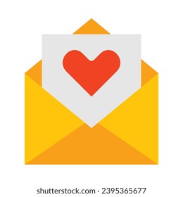 Love Letter Vector Flat Icon For Personal And Commercial Use.
