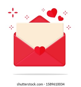 Love Letter Vector. Heart shaped letter For writing in your heart to send to your lover during Valentine's Day.