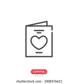 Love letter vector icon