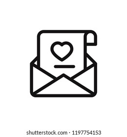 Love letter vector icon