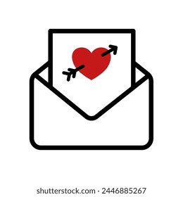 love letter - vector icon	