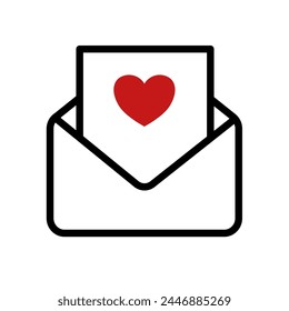 love letter - vector icon	