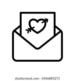 love letter - vector icon	