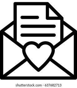 Love Letter Vector Icon