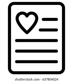 Love Letter Vector Icon