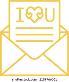 Love Letter vector icon. Can be used for printing, mobile and web applications.