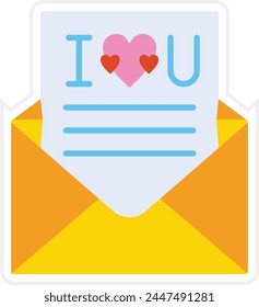 Love Letter vector icon. Can be used for printing, mobile and web applications.