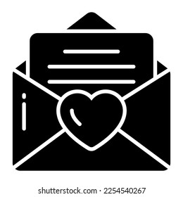 Love letter vector icon in editable style