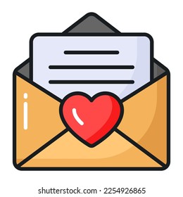 Love letter vector icon in editable style