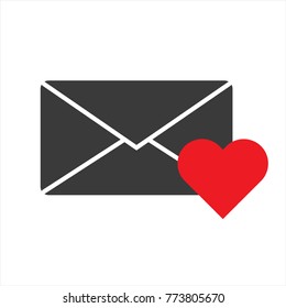 love letter vector icon envelope