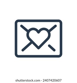 Love Letter Vector Icon Illustration for Sentimental Notes