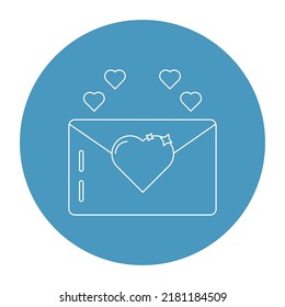 Love Letter Vector icon which is suitable for commercial work and easily modify or edit it

