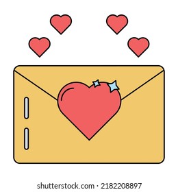 Love Letter Vector icon which is suitable for commercial work and easily modify or edit it

