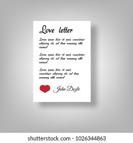 love letter vector illustration