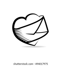 Love letter vector and illustration.
