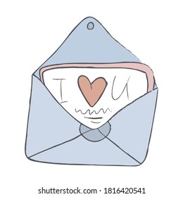 Love letter vector illustration doodle style for your design
