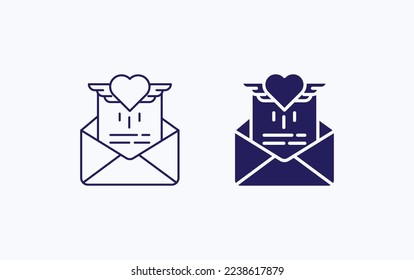 Love letter vector illustration icon
