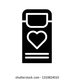 Love letter vector illustration, Isolated solid design icon