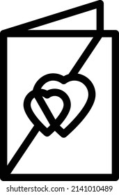 love letter vector illustration isolated on a transparent background. stroke vector icons for concept or web graphics.