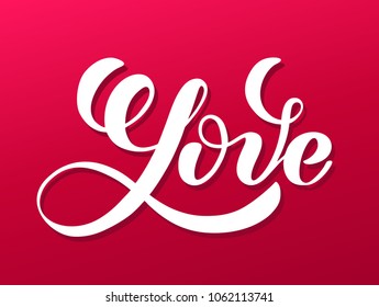 love letter. Vector image, valentine's day. Style text calligraphy and lettering.