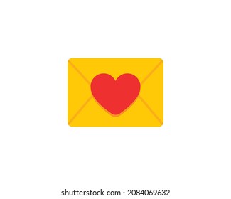 Love letter vector isolated icon. Love letter emoji illustration. Love letter vector isolated emoticon