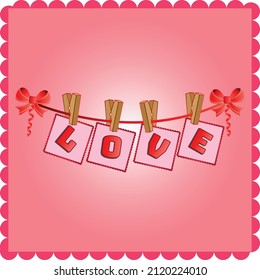 Love lettering background. Background Design for Valentine's Day. Happy Valentine's Day Background.