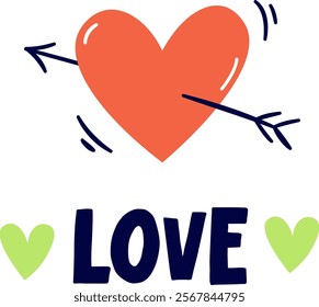 Love Lettering Banner Vector Illustration