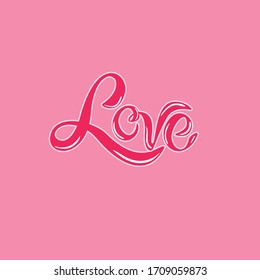 Love lettering card valentines day