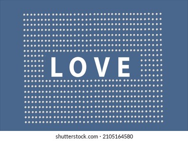 diseño vectorial de diamantes de letras de amor dibujado a mano