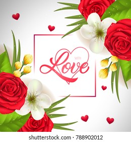 With Love Lettering with Flowers