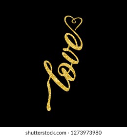 Love lettering hand drawn unique design vector illustration. Good for valentines day.