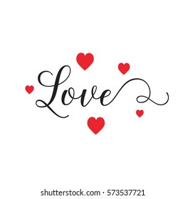 Love Lettering with Hearts