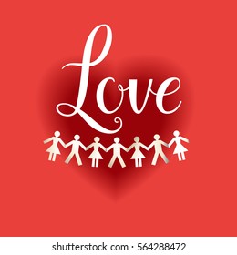 Love lettering holiday card