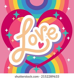 love lettering with lbtbi flag