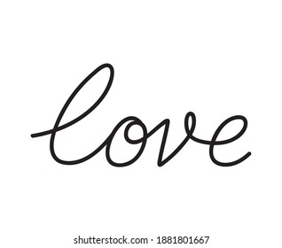 love lettering on a white background vector illustration design