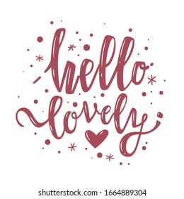 Love lettering phrase written by hand. Vector illustration