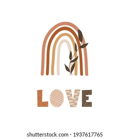 Amor - diseño de carteles con letras. Ilustración vectorial.