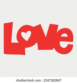  Love Lettering Print for tee, t-shirt vector illustration