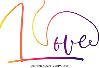 LOVE. Lettering typography poster vector design for valentines day, romantic, wedding banner. Modern calligraphy script love. Hand drawn modern brush calligraphy text