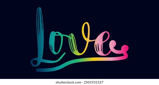 LOVE. Lettering typography poster vector design for valentines day, romantic, wedding banner. Modern calligraphy script love. Hand drawn modern brush calligraphy text