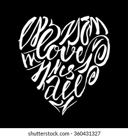 Love lettering vector