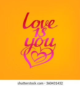 Love lettering vector