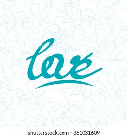 Love lettering word