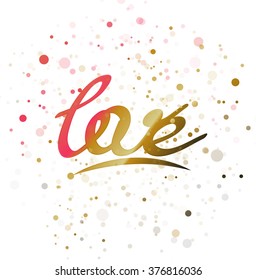 Love lettering word