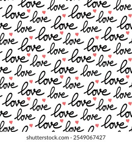 love letterring seamless vector pattern, 14 february