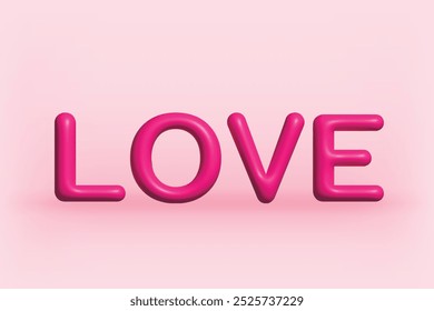 Love letters 3D vector for illustration valentine couple wedding event anniversary celebration and element 